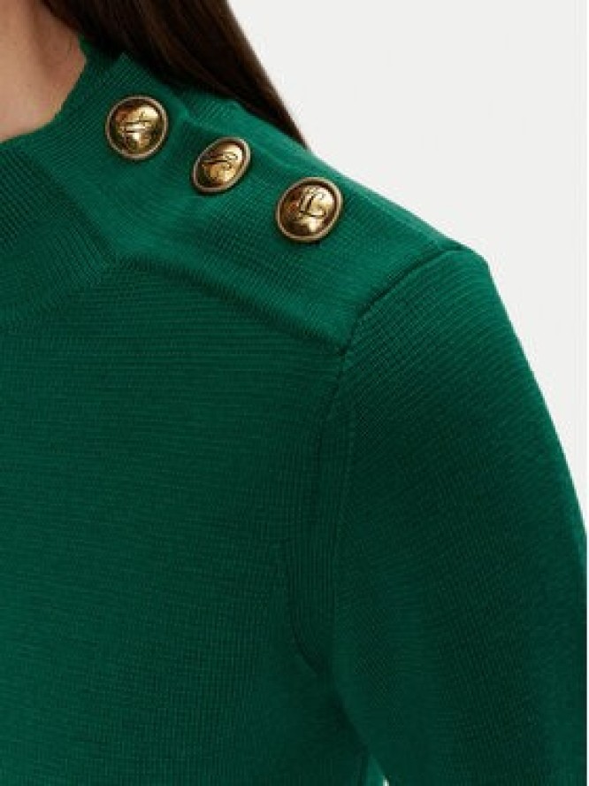 Luisa Spagnoli Sukienka dzianinowa Melodiosa 58421 Zielony Regular Fit