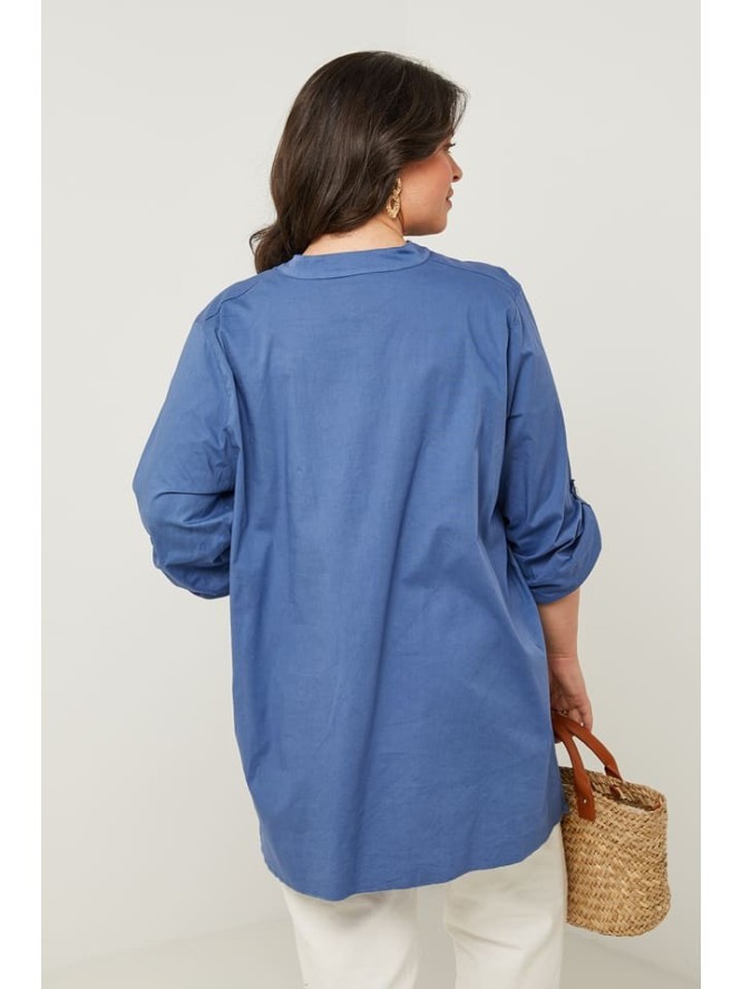 Curvy Lady Tunika w kolorze niebieskim rozmiar: 44/46