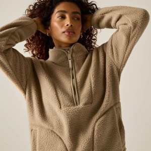 Damska bluza polarowa Frankie Borg Longline Half Zip