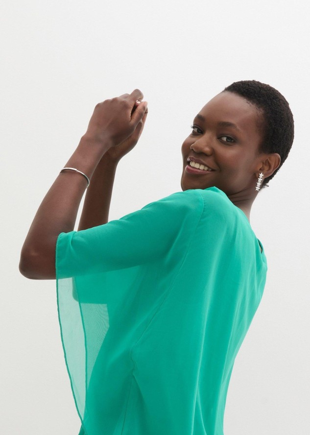 Bluzka szyfonowa z topem