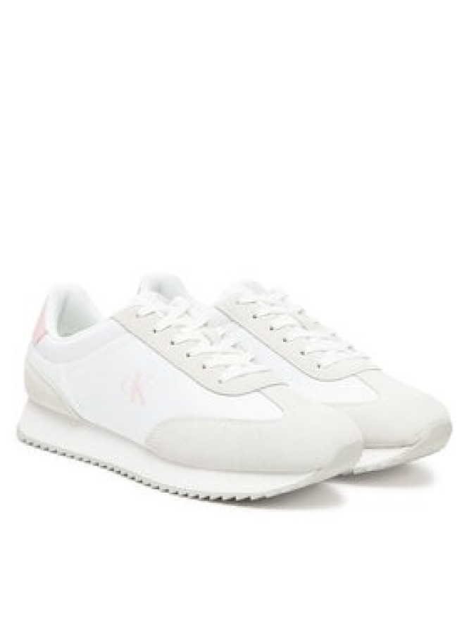 Calvin Klein Jeans Sneakersy Runner Laceup Mg Nylon Mix YW0YW01828 Biały