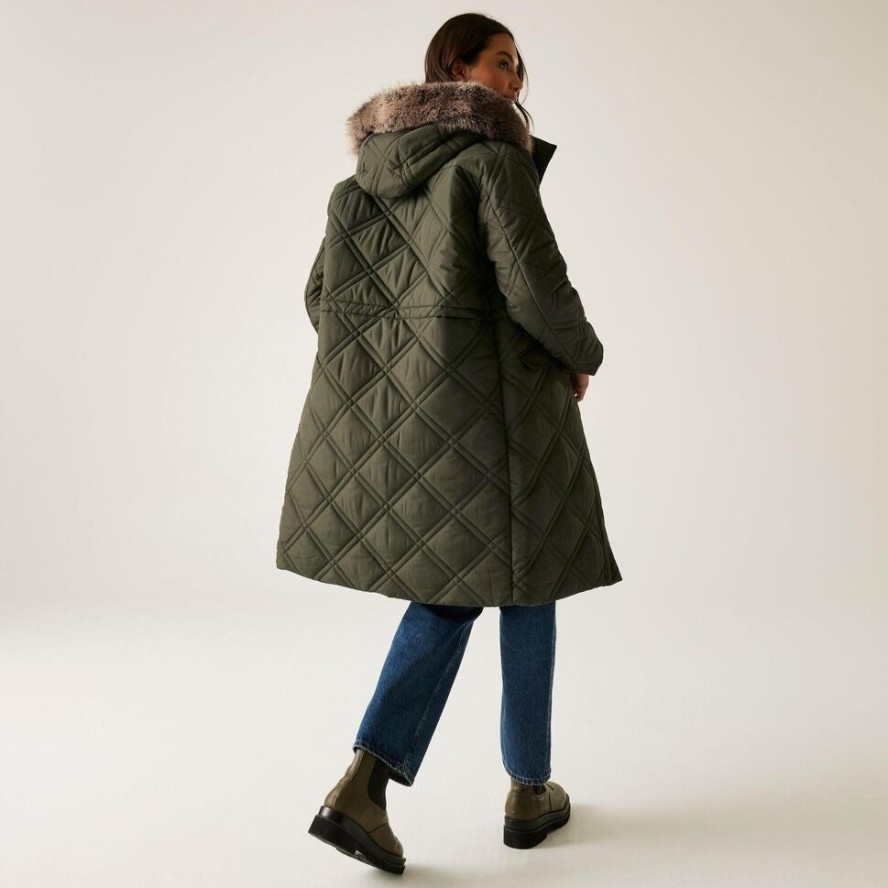 Płaszcz damski zimowy ocieplany Freyla