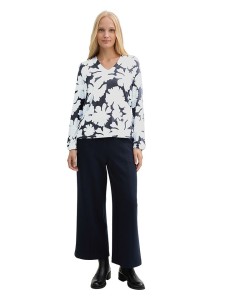 Tom Tailor Bluzka w kolorze błękitno-granatowo-białym rozmiar: XS