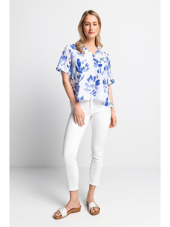 Rich & Royal Bluzka w kolorze biało-niebieskim rozmiar: 38