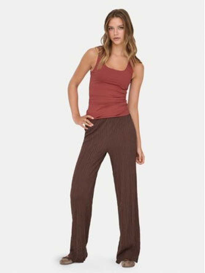 ONLY Spodnie materiałowe Ella 15368471 Brązowy Wide Leg