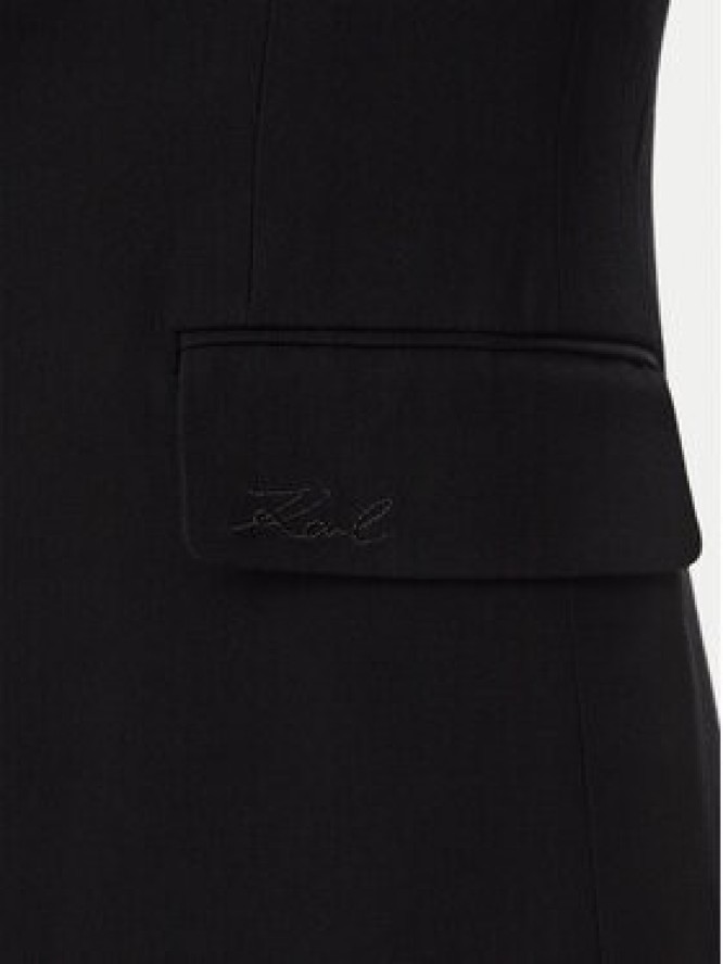 KARL LAGERFELD Marynarka B4W14019 Czarny Regular Fit