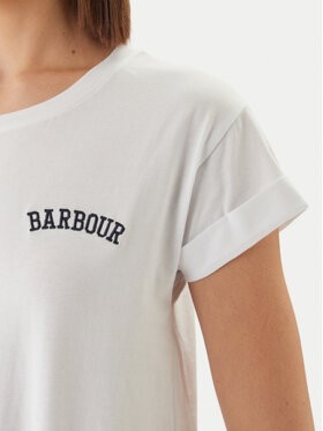 Barbour T-Shirt Bede LTS0718WH11 Biały Regular Fit