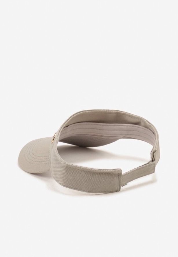 Szary Kapelusz Daszek z Regulowanym Paskiem Zapinany na Rzep Ruan