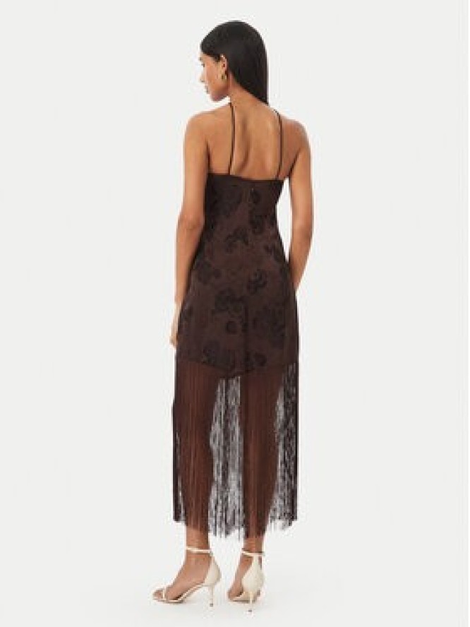 Vero Moda Sukienka koktajlowa Tathiana 10355696 Brązowy ciemny Regular Fit