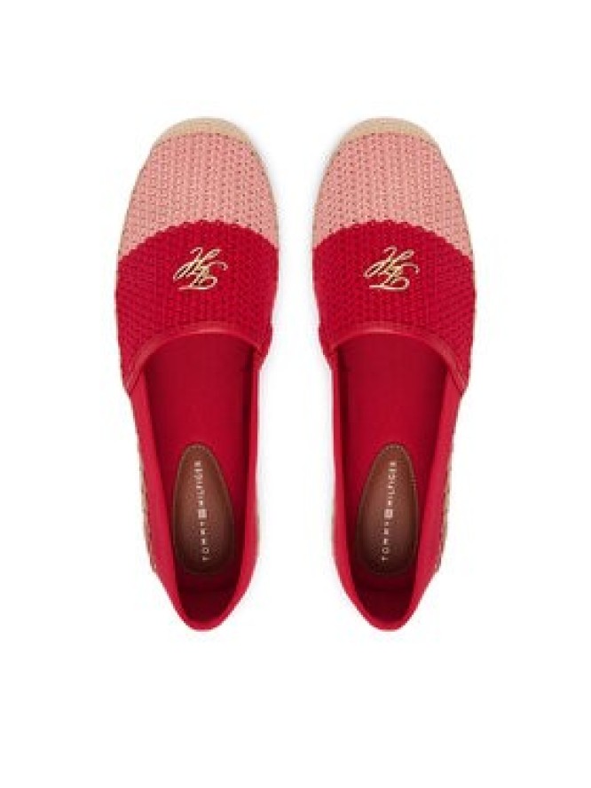Tommy Hilfiger Espadryle Script Crochet Espadrille FW0FW09502 Czerwony