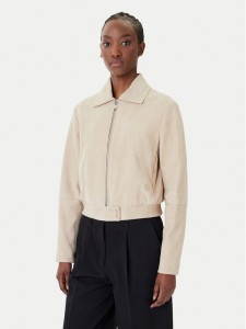 BOSS Kurtka skórzana Salene 50552203 Beżowy Regular Fit