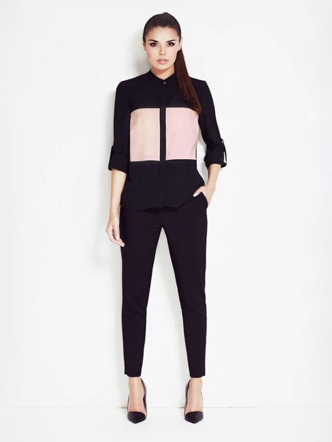 Awama Koszula w kolorze czarno-różowym rozmiar: M