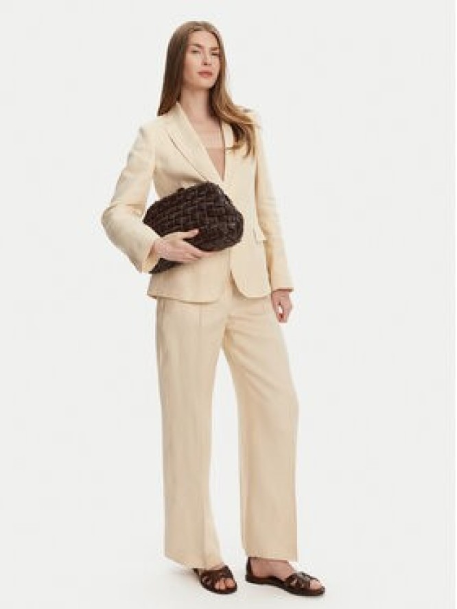 Weekend Max Mara Spodnie materiałowe Malizia 2515131052 Écru Regular Fit