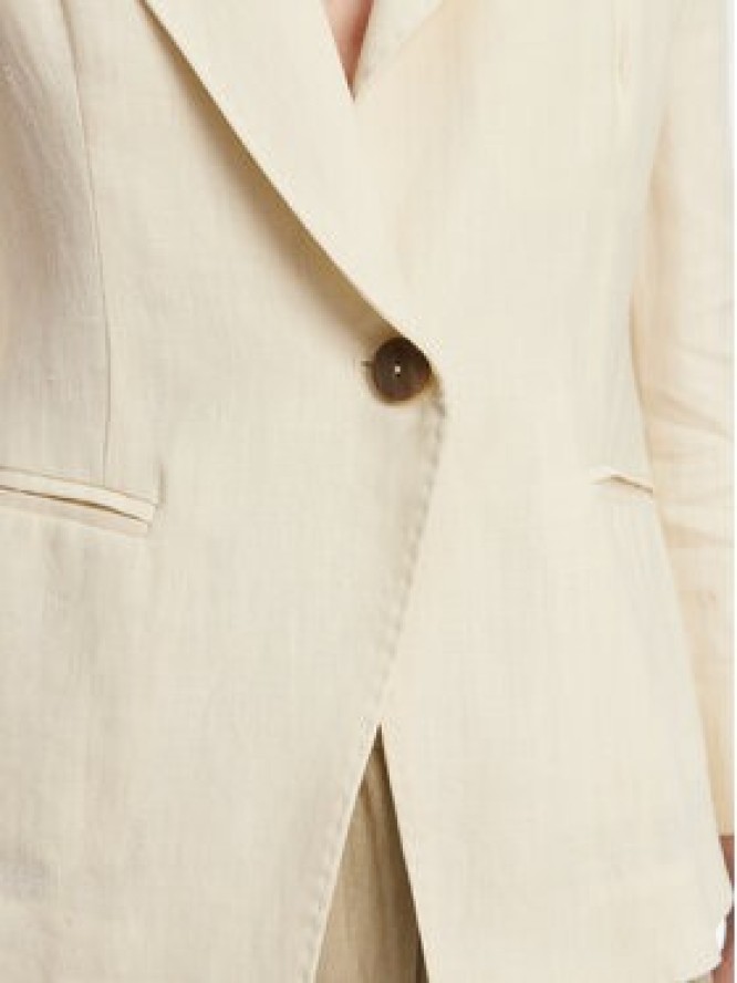 Marella Marynarka Biella 2513041062 Écru Regular Fit