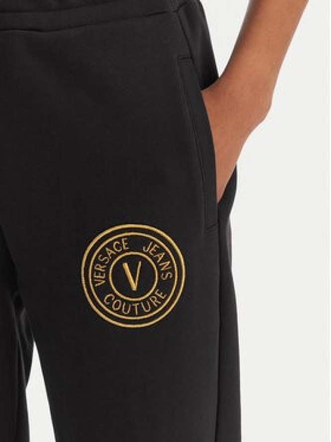 Versace Jeans Couture Spodnie dresowe 80HAAT02 CF01T Czarny Regular Fit