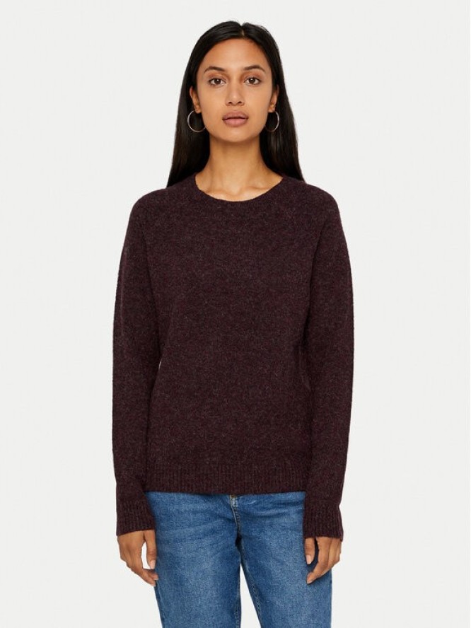Vero Moda Sweter Doffy 10201022 Bordowy Regular Fit