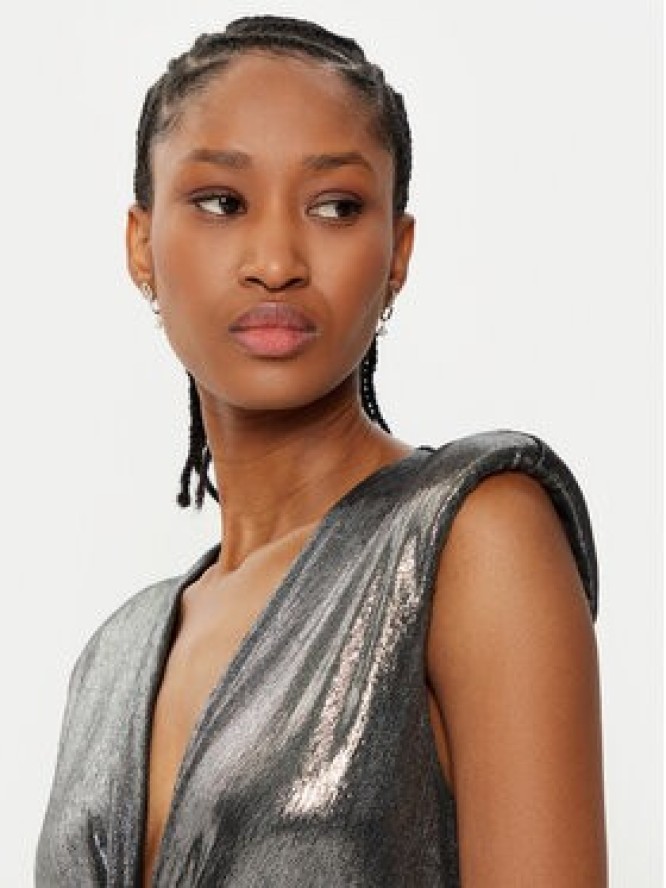 Rinascimento Sukienka wieczorowa CFC0019762002 Srebrny Regular Fit