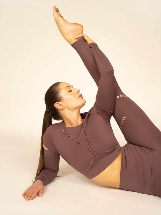 4F Longsleeve crop-top treningowy z materiałów z recyklingu damski 4F x Anna Lewandowska XS