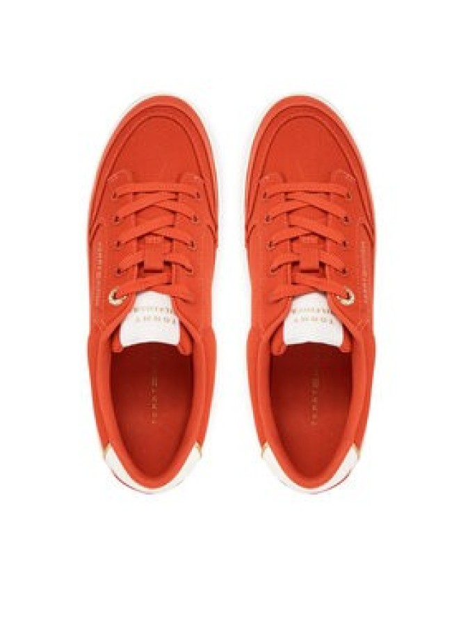 Tommy Hilfiger Sneakersy Essential Vulc Textile Sneaker FW0FW08323 Pomarańczowy
