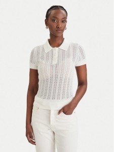 Guess Sweter W6GR25 Z0672 Biały Regular Fit