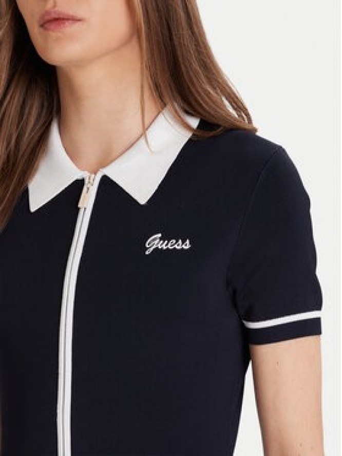 Guess Sukienka dzianinowa V5GK00 Z3D60 Granatowy Regular Fit