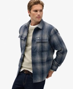 superdry Wool Blend Miller Overshirt - koszula oversize z mieszaniny wełny