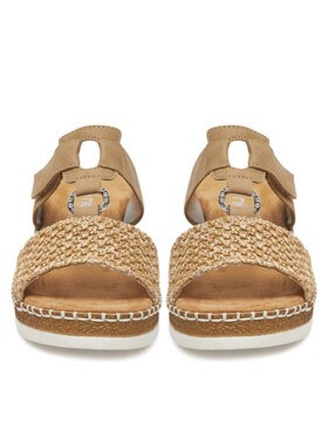 Rieker Klapki V1243-60 Beżowy