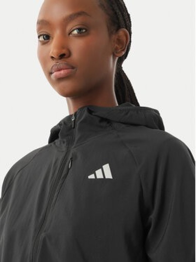 adidas Kurtka do biegania Essentials KA4339 Czarny Regular Fit