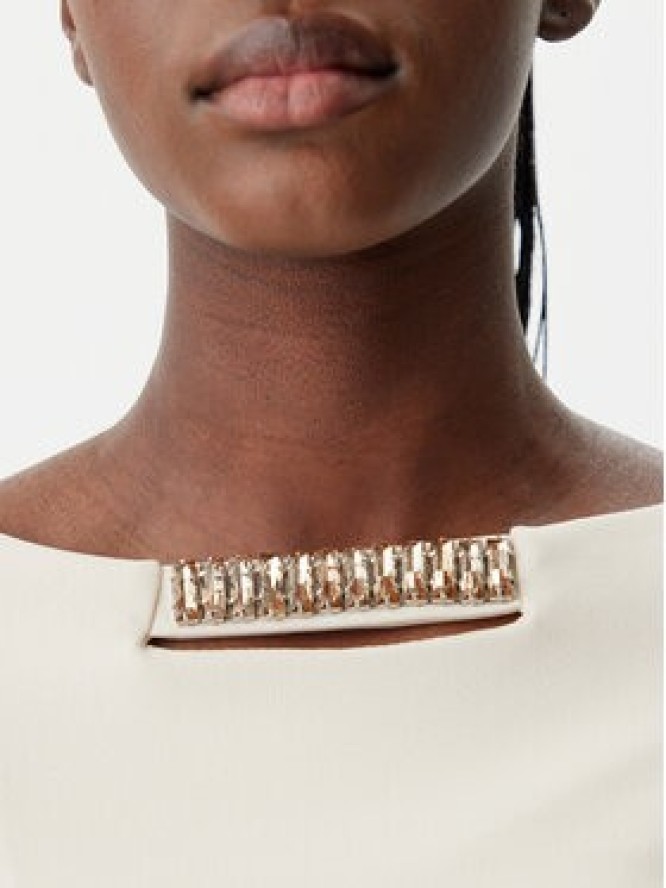 Rinascimento Sukienka koktajlowa CFC0122958003 Beżowy Regular Fit