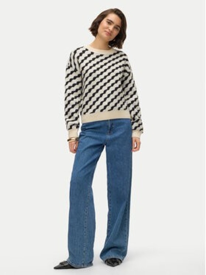 Vero Moda Sweter Lara 10310862 Beżowy Regular Fit