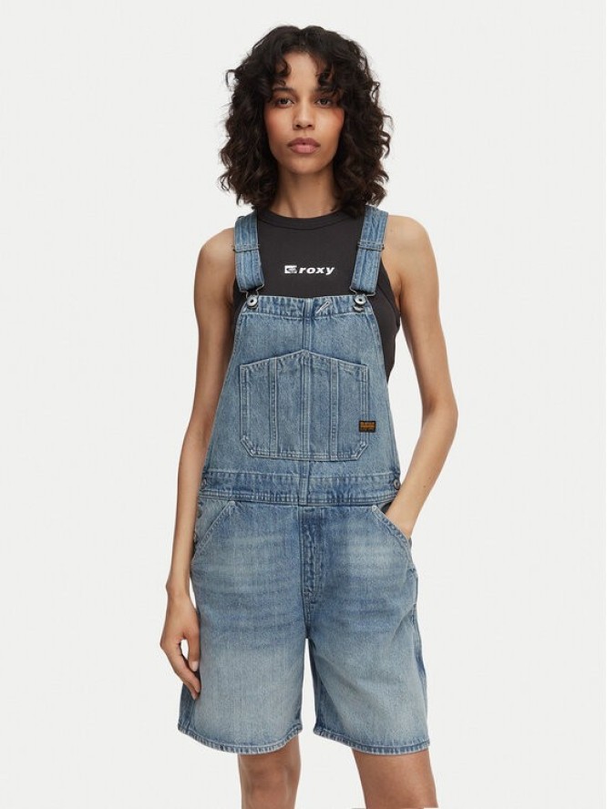 G-Star Raw Ogrodniczki D28887-D788 Niebieski Loose Fit