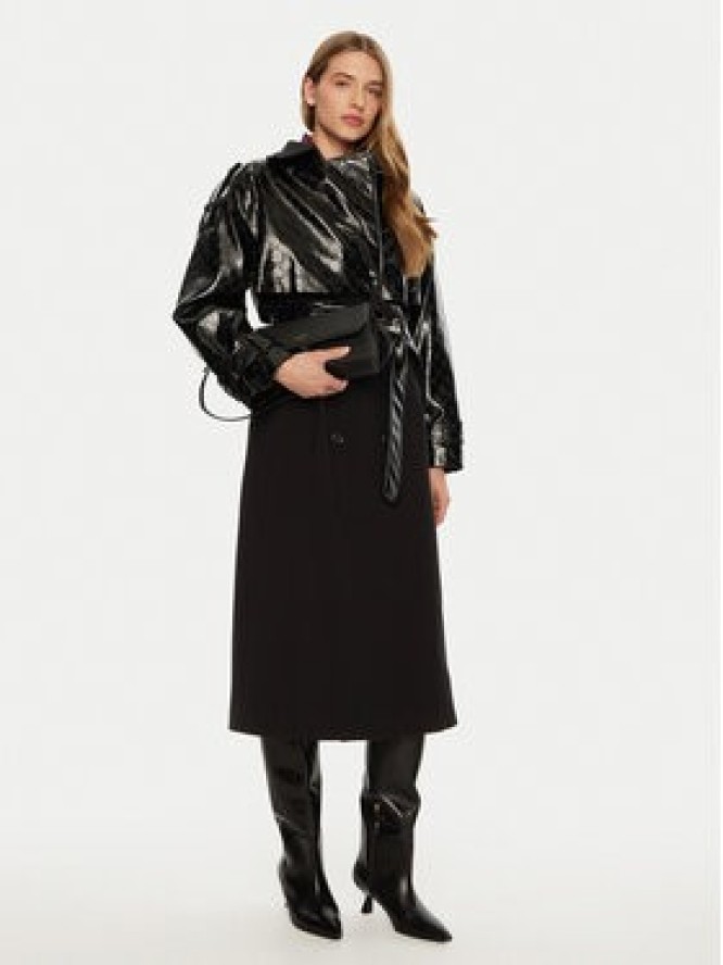 ACCESS FASHION Płaszcz przejściowy 44-9003-504 Czarny Regular Fit