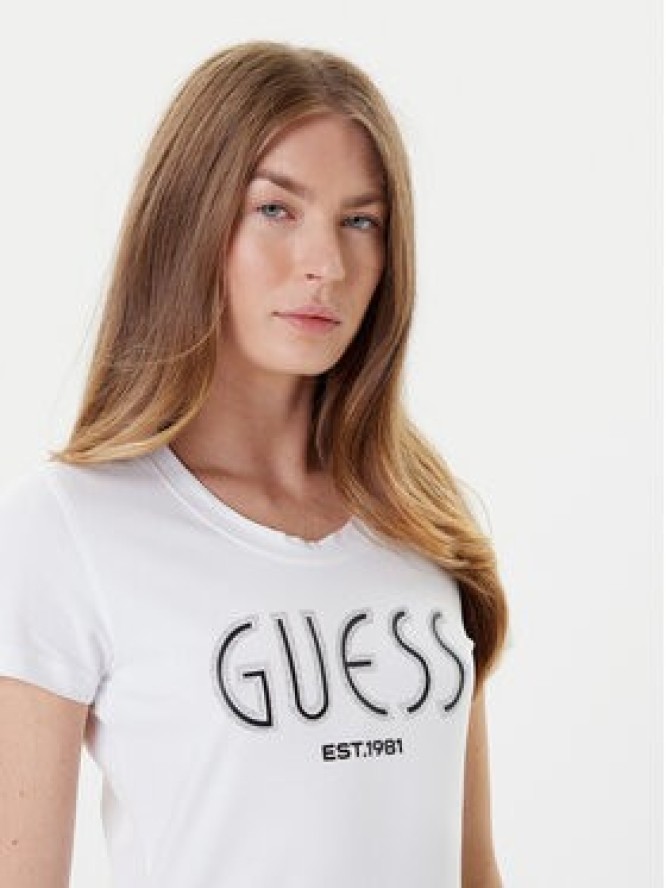 Guess T-Shirt W5YI05 J1314 Biały Regular Fit