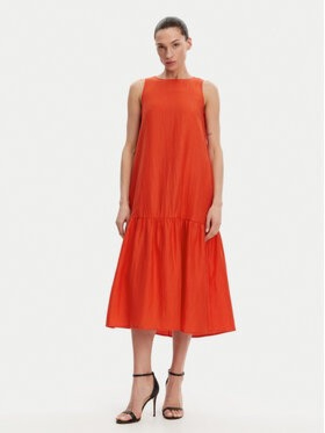 KAOS Sukienka letnia RP1MR066 Pomarańczowy Regular Fit