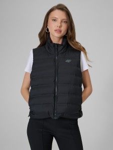 4F Bezrękawnik z wypełnieniem syntetycznym damski - czarny XS