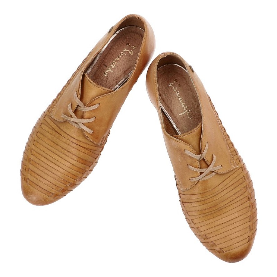 Brązowe Półbuty Maciejka Stylowe Obuwie Damskie