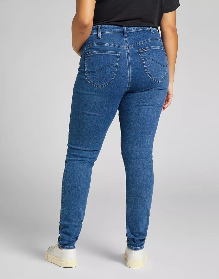 LEE SUPER HIGH SCARLETT DAMSKIE SPODNIE JEANSOWE JEANSY MID EVITA L32GPVYW 112107492