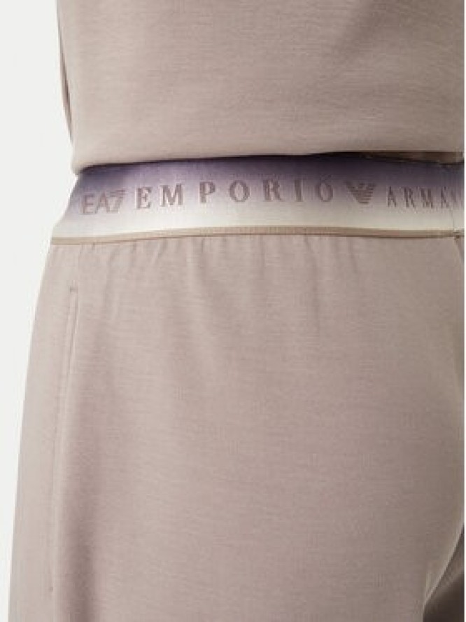 EA7 Emporio Armani Spodnie dresowe 7W001517 AF12501 U6100 Beżowy ciemny Wide Leg