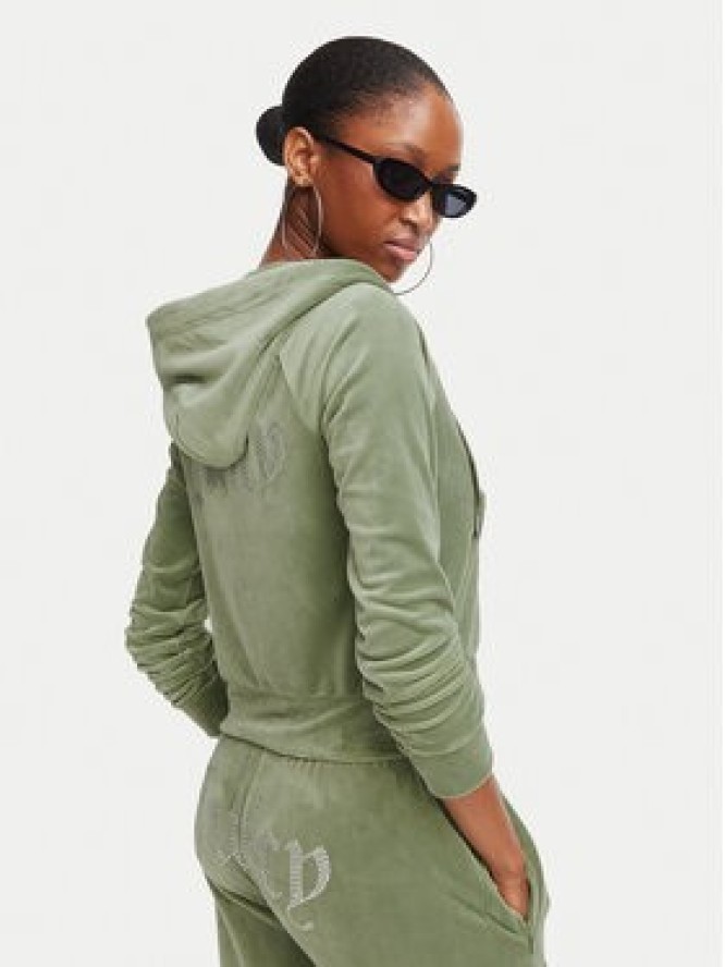 Juicy Couture Spodnie dresowe Tina JCAPW045 Zielony ciemny Regular Fit
