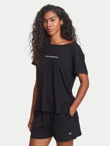 Emporio Armani T-Shirt EW000780 AF12192 UC001 Czarny Regular Fit