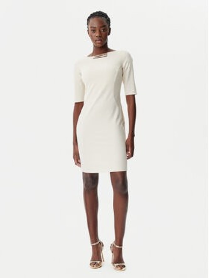 Rinascimento Sukienka koktajlowa CFC0122958003 Beżowy Regular Fit