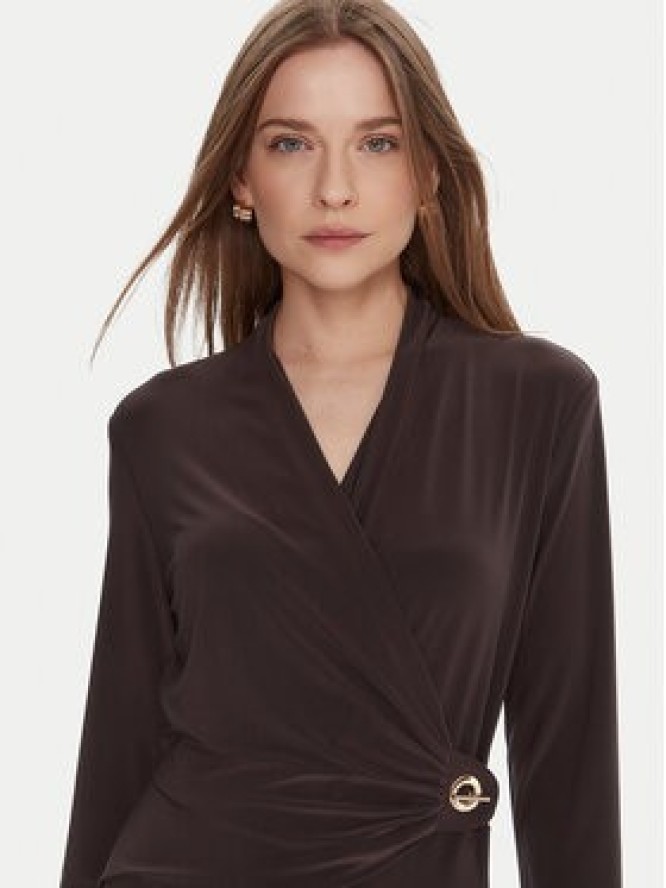 Joseph Ribkoff Sukienka koktajlowa 253235 Brązowy Slim Fit