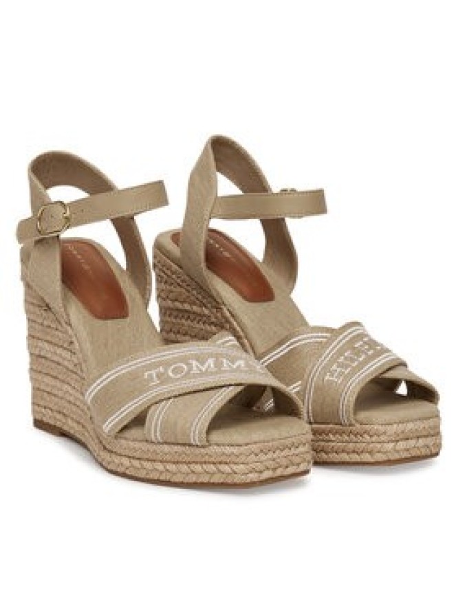 Tommy Hilfiger Espadryle Tommy Hilfiger Espad High Wedge FW0FW08668 Beżowy