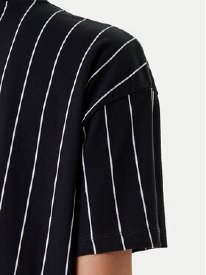 Karl Kani T-Shirt Small Signature Essential Pinstripe 6137880 Czarny Relaxed Fit