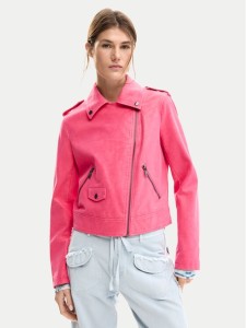 Desigual Kurtka z imitacji skóry Lolly 26SWEW06 Różowy Regular Fit
