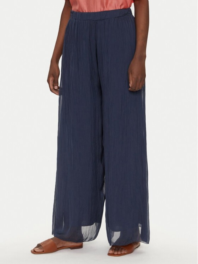 Bomboogie Spodnie palazzo PW8992TSET5 Granatowy Relaxed Fit