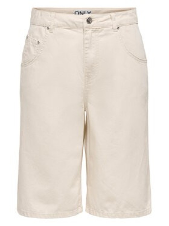 ONLY Bermudy Mate 15374734 Kremowy Loose Fit
