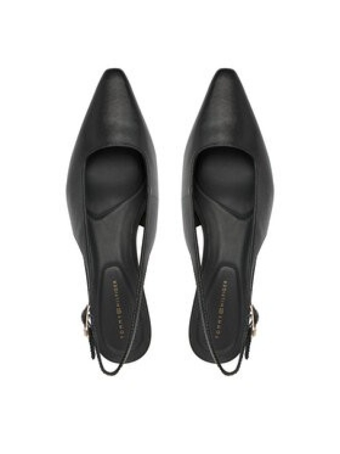 Tommy Hilfiger Czółenka Th Buckle Slingback Low Pump FW0FW09009 Czarny