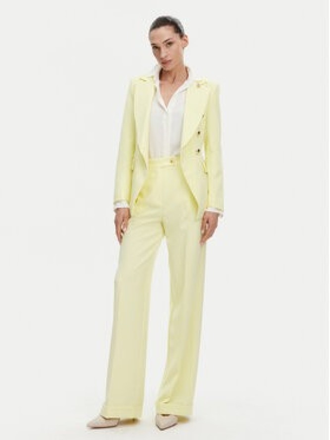 Maryley Spodnie materiałowe 25EB537/M26/43LL Żółty Regular Fit