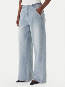 Eleh Jeansy EL103 Błękitny Wide Leg